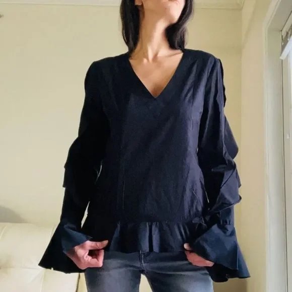 Black Blouse Size Small - Picture 1 of 2